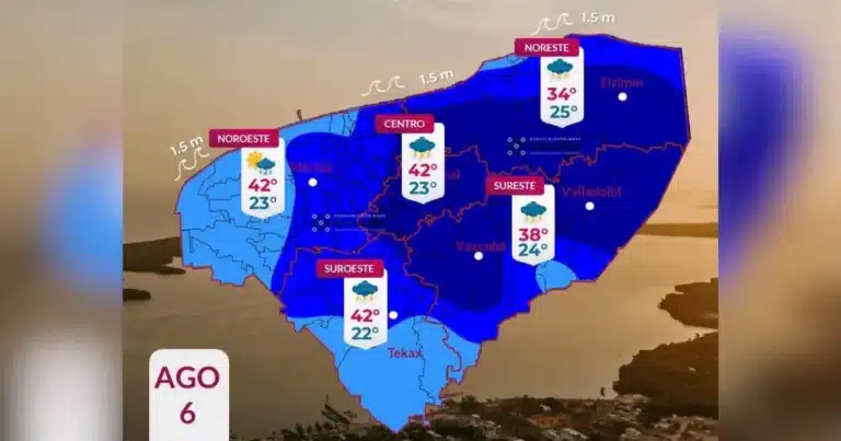 clima hoy en yucatán pronostican lluvias fuertes y calor de hasta 42 grados