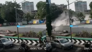 Viaducto Miguel Alemán: edificio colapsa en Escandón, video (Fotos de redes sociales)