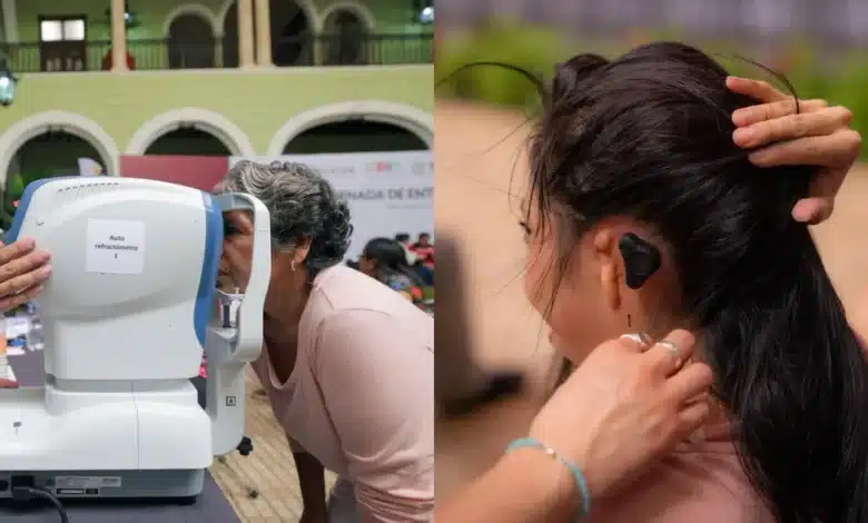 Más de 2,100 lentes de armazón y aparatos auditivos (Foto de cortesía)