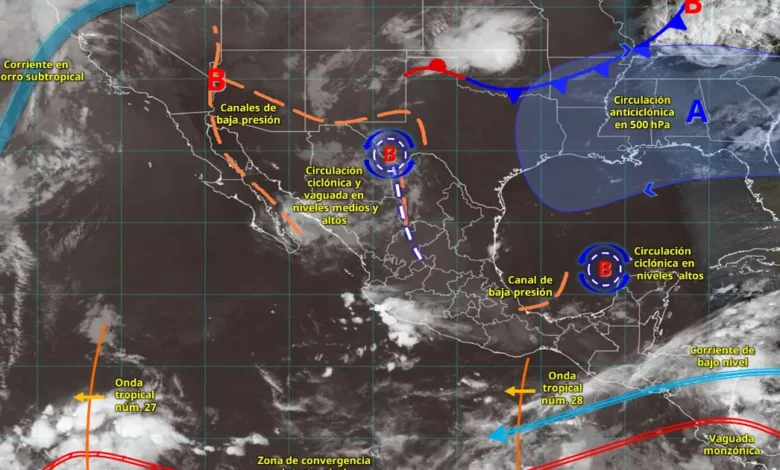 Pronóstico del clima: lluvias fuertes y granizo (Imagen de Conagua)