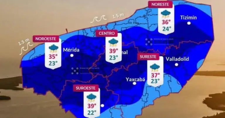 Se prevé lluvias muy fuertes y rachas de viento este domingo (Imagen de Procivy)