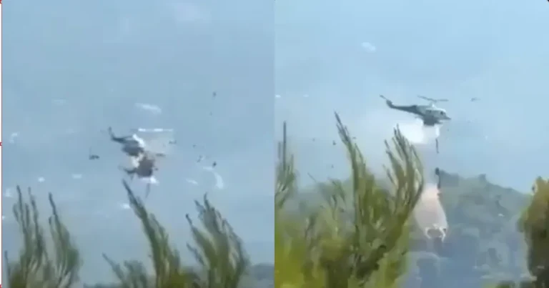 Captan choque de helicópteros en Grecia: dos muertos y dos heridos (Fotos de redes sociales)