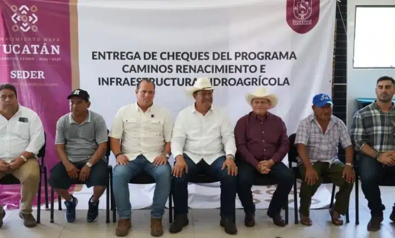 entregan más de 13.4 mdp para caminos y sistemas de riego en 37 municipios de yucatán