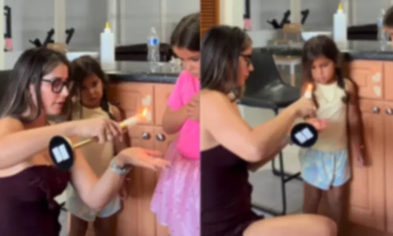 Influencer arrestada por quemar a sus hijas, sube video a redes sociales