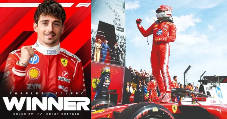 Leclerc se queda con el GP de Gran Bretaña (Fotos Redes sociales)