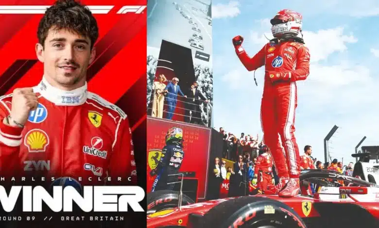 Leclerc se queda con el GP de Gran Bretaña (Fotos Redes sociales)