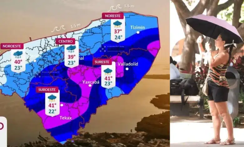 lluvias intensas y calor extremo marcarán este sábado en yucatán