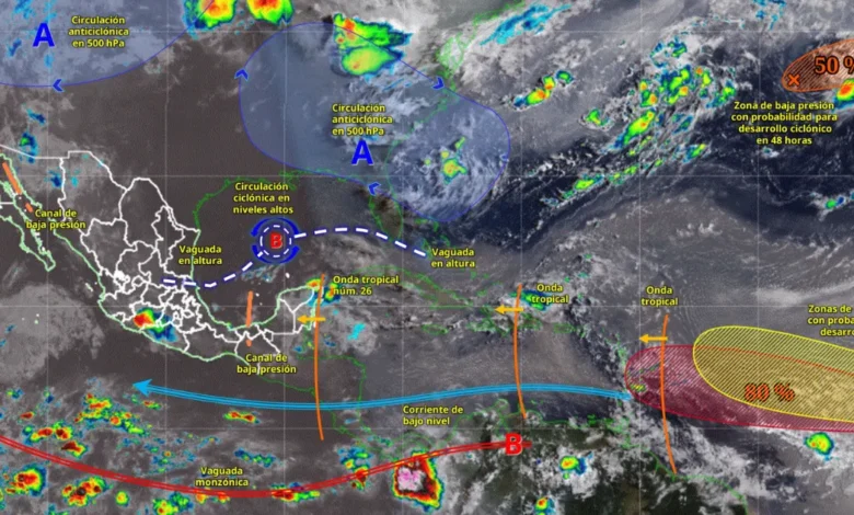 lluvias puntuales intensas afectarán yucatán hoy