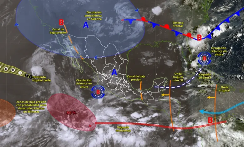 pronóstico del clima lluvias intensas y calor