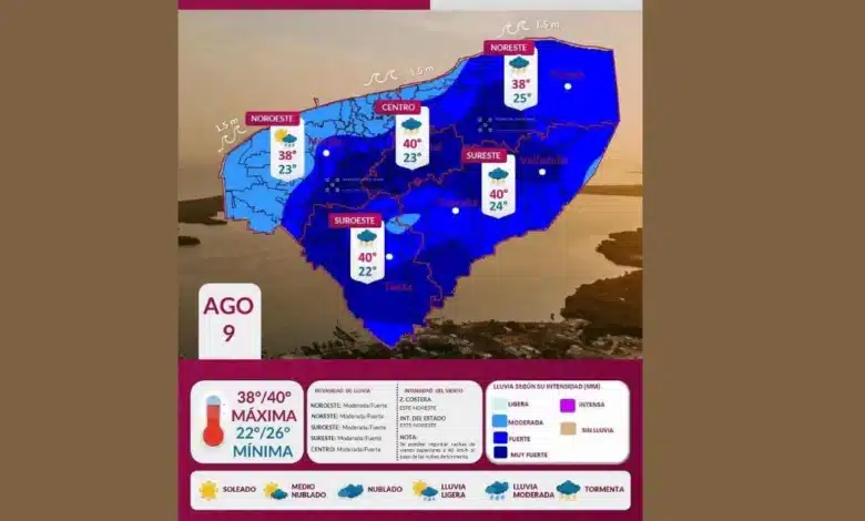 se prevé lluvias muy fuertes y rachas de viento este domingo
