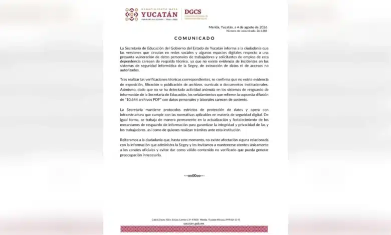 segey niega filtración de datos personales y descarta vulneración de sus sistemas