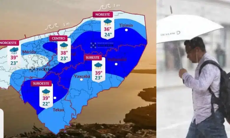 clima hoy en yucatán calor de hasta 39 grados y lluvias por la tarde