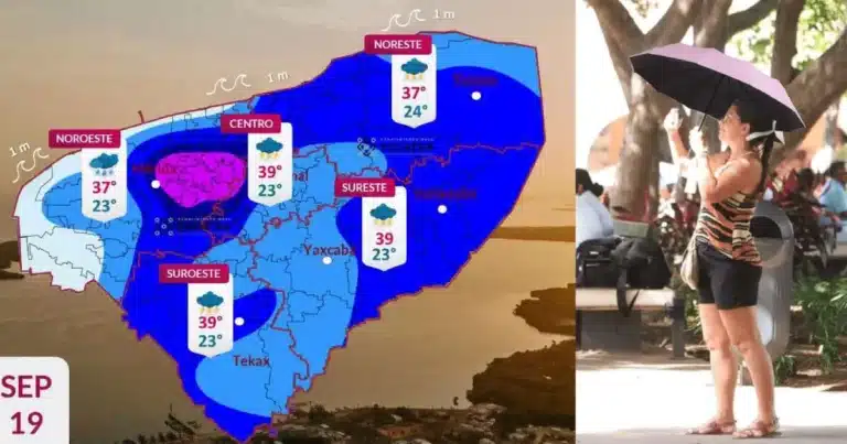 clima hoy en yucatán lluvias fuertes y calor