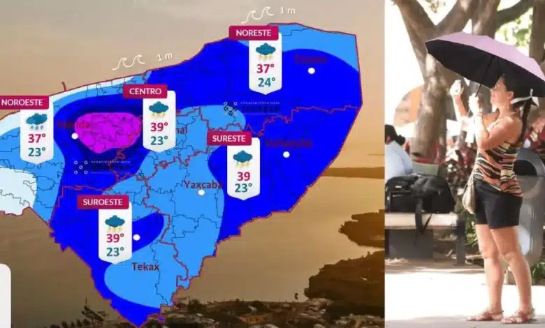 clima hoy en yucatán lluvias fuertes y calor