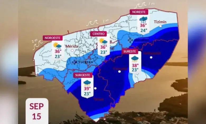 clima hoy en yucatán prevén lluvias fuertes en el oriente y sur