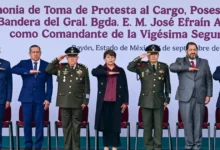 delfina gómez atestigua toma de protesta de josé amancio gonzález como comandante de la 22a zona militar