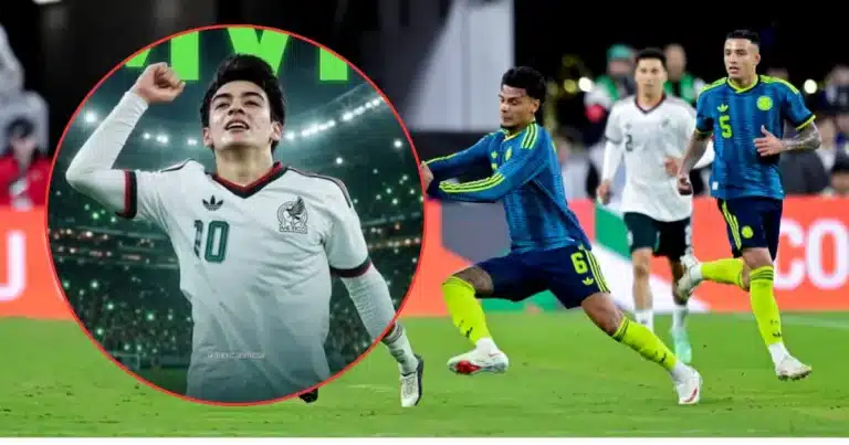 Gilberto Mora debuta con el número 10, empata el México vs Colombia (Fotos de internet)