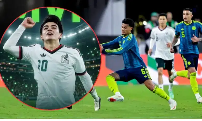 Gilberto Mora debuta con el número 10, empata el México vs Colombia (Fotos de internet)