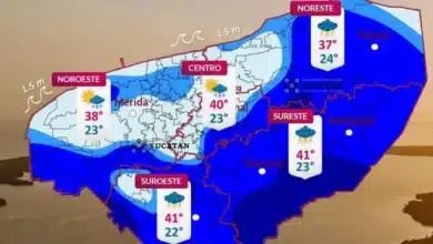Lluvias y calor extremo marcarán este miércoles 2 de septiembre en Yucatán (Imagen de Procivy)