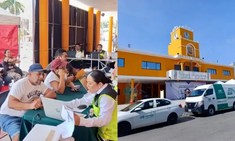 Módulo “CFE en tu colonia” (Foto de cortesía)