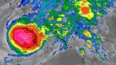 Huracán Polo llega a Baja California Sur con lluvias y vientos de categoría 3 (Imagen de Conagua)