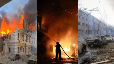 Rusia lanza drones y misiles contra Ucrania, hay fallecidos y decenas de heridos (Fotos de internet)