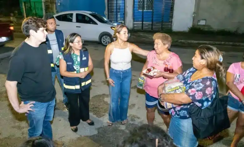 Familias reciben apoyo tras incendio en asentamiento al sur de Mérida (Foto de cortesía)