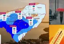 Lluvias fuertes y calor de hasta 39°C este sábado en Yucatán