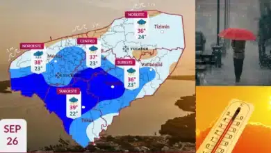 Lluvias fuertes y calor de hasta 39°C este sábado en Yucatán