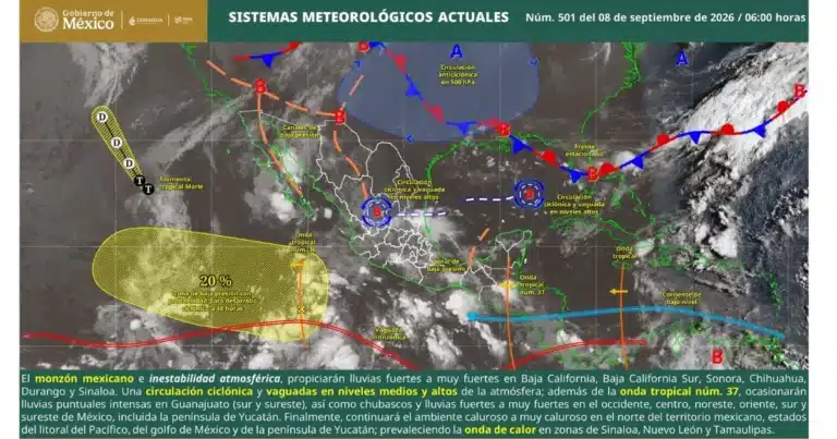 lluvias intensas en guanajuato y tormentas en varias regiones de méxico