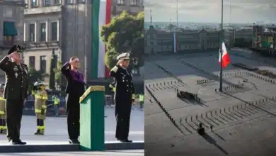 “Los recordamos con el corazón” Claudia Sheinbaum encabeza izamiento a media asta por sismos de 1985 y 2017