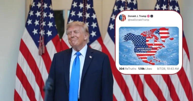trump incluye a méxico y canadá en mapa de eu