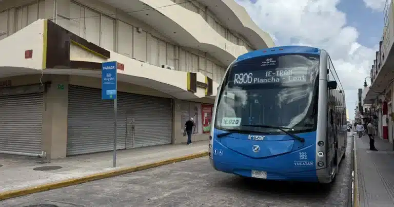 va y ven reubica paraderos en el centro de mérida por el 16 de septiembre