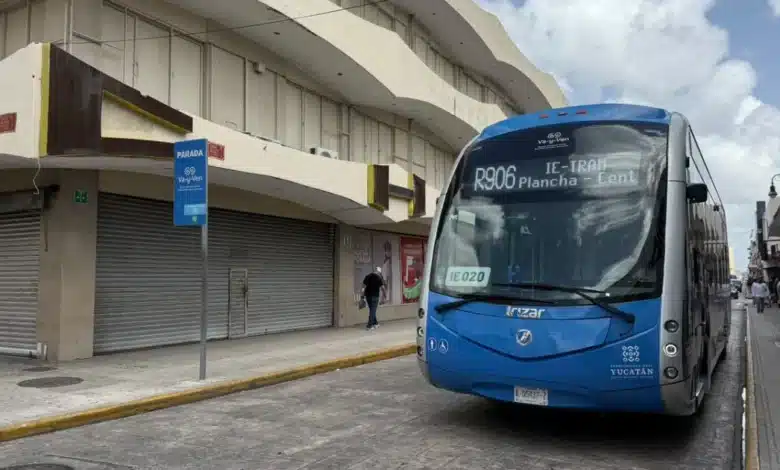 va y ven reubica paraderos en el centro de mérida por el 16 de septiembre