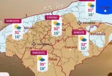 Clima hoy en Yucatán: calor de hasta 35 grados y lluvias dispersas