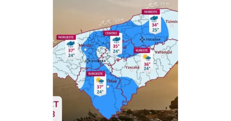 clima hoy en yucatán habrá lluvias y calor de hasta 37 grados este martes