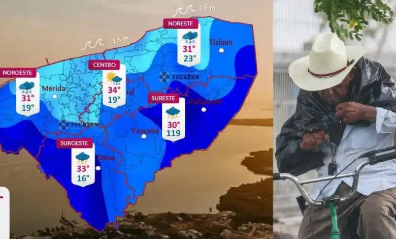clima hoy en yucatán habrá lluvias y temperaturas de hasta 34 grados este lunes