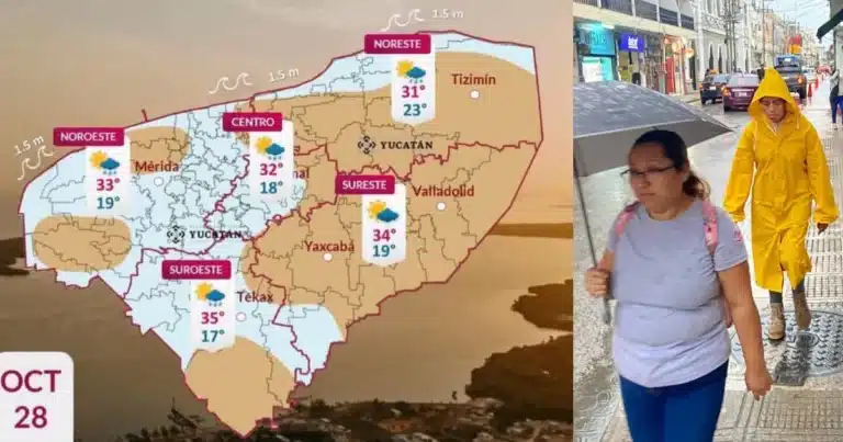 clima hoy en yucatán lluvias dispersas y calor de hasta 35 grados