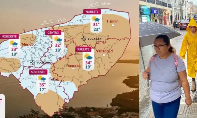 clima hoy en yucatán lluvias dispersas y calor de hasta 35 grados