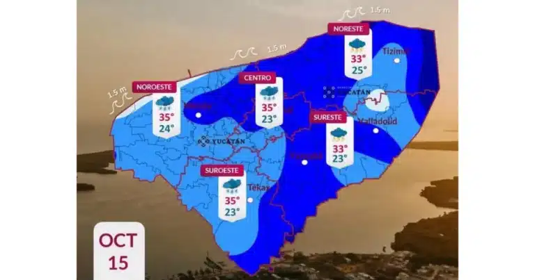 clima hoy en yucatán lluvias fuertes llegarán a mérida esta tarde