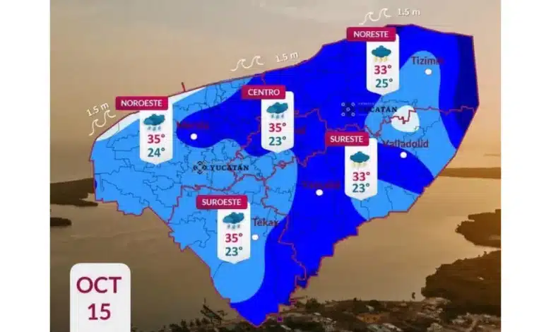clima hoy en yucatán lluvias fuertes llegarán a mérida esta tarde