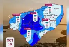 Clima hoy en Yucatán, lluvias fuertes por la tarde y calor de hasta 36 grados