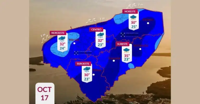 clima hoy en yucatán lluvias fuertes y calor marcarán este sábado