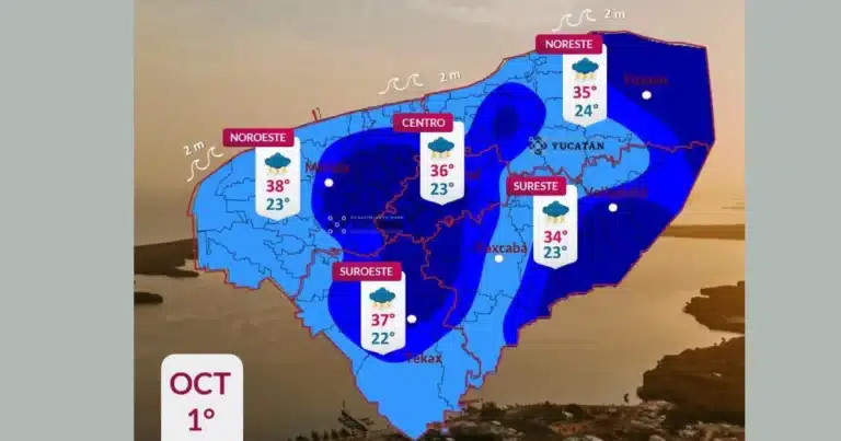clima hoy en yucatán prevén lluvias y calor de hasta 38 grados este jueves