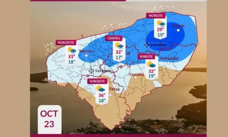 clima hoy en yucatán temperaturas de hasta 36 grados y noche fresca