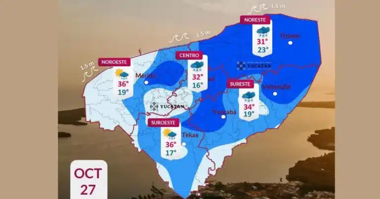 clima hoy en yucatán lluvias y calor marcarán este martes