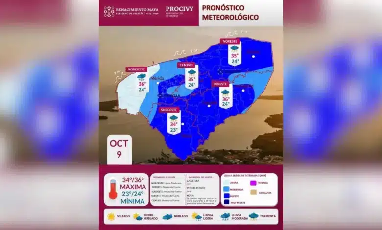 clima isaías se aleja de yucatán, pero persistirán las lluvias