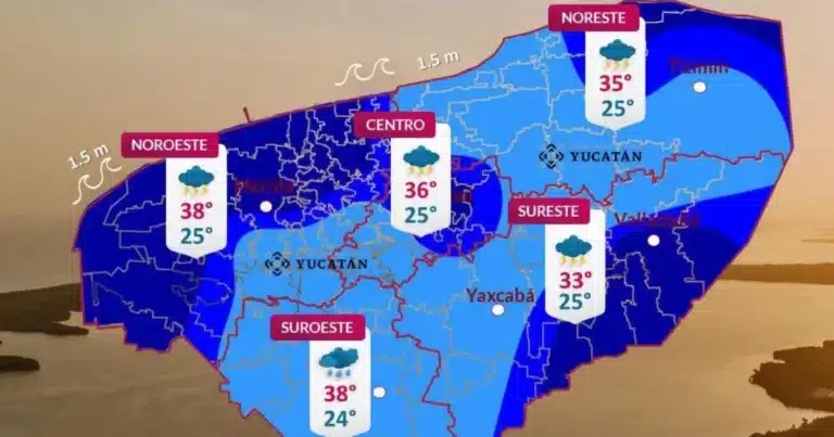 Clima Yucatán: calor de hasta 38°C y lluvias fuertes en Mérida (Foto de Procivy)
