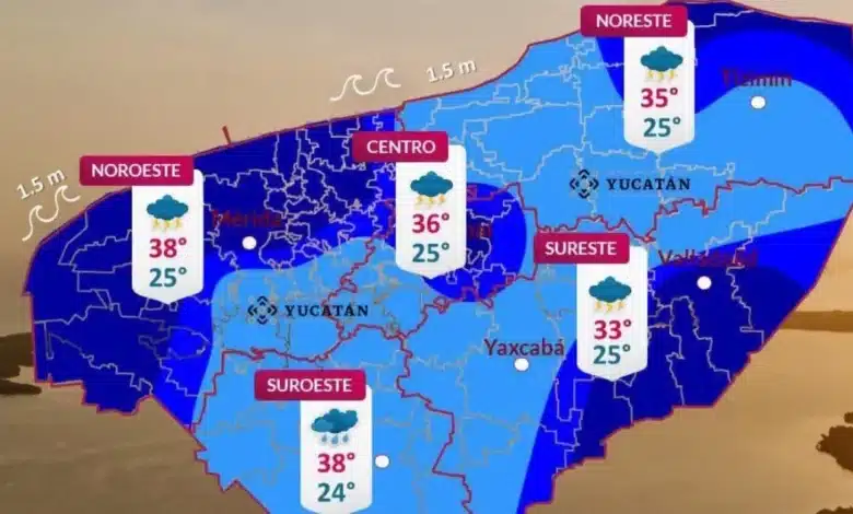 Clima Yucatán: calor de hasta 38°C y lluvias fuertes en Mérida (Foto de Procivy)