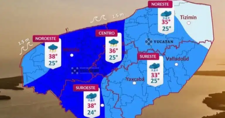 Clima Yucatán: lluvias fuertes después de las 2 de la tarde ¿En Mérida? (Imagen de Procivy)